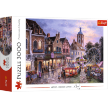 3000 piece Jigsaw Puzzles - Funfair, idyllic and charming picture of old town, A - £31.46 GBP