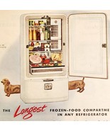 1947 Norge Refrigerator Dachshund Frozen Foods Advertisement Appliances ... - $29.99