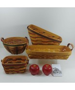 Longaberger and Hershberger USA Baskets 4 pcs All Stamped Signed by Artisan - £66.04 GBP