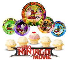 12 Ninjago Movie Inspired Party Picks, Cupcake Picks, Cupcake Toppers Se... - £10.20 GBP