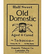 Empty Domestic Tobacco Co Bag  Lancaster, Pa New Old Stock - Unused - $441.08 MXN