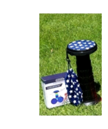 1pc 20&quot; Tall Collapsible Black Camping Park Fishing Camping Gardening Stool - £17.12 GBP