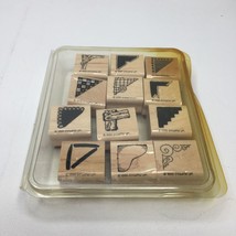 Stampin' Up 1998 Corners Rubber Stamp Set Scrapbooking Album Craft Quilt Ribbon - $14.99