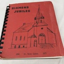 Vintage Cookbook Spiral St Petri Church 1973 Diamond Jubilee Recipes Meat Cookie - £29.89 GBP