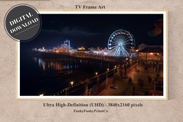Samsung FRAME TV Art - Santa Monica Pier at Night, 4K (16:9) | Digital D... - £2.74 GBP