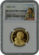 2006-S Sacagawea NGC PF70 Proof One Dollar Coin Sacagawea Label  20200048 - £23.46 GBP