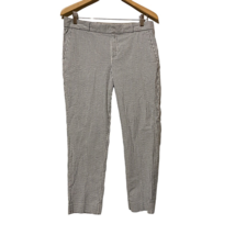 Banana Republic Hampton Crop Pants Women&#39;s 6 Gray White Stripe Seersucke... - £19.73 GBP