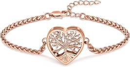 Tree of Life Heart Urn Bracelet for Ashes for Women Girls Cremation Jewe... - $34.82