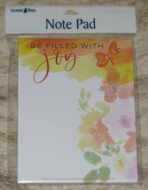 LEANIN TREE Be Filled With Joy~Butterfly Flowers~Note Pad 60 sheets~#63138 - £6.10 GBP