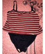 L. L. Bean ~ Vtg Women&#39;s Striped One-Piece Swimsuit Bathing Suit USA ~ 10 - £13.16 GBP