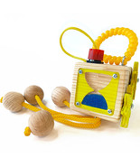 Educational toy Sensory fun cube for travel Fidget toys Wooden yellow bu... - $319.97 MXN