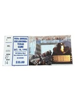 1995 Oklahoma Sooners Texas Longhorns Ticket Stub Cotton Bowl Dallas 90th Game - £19.30 GBP