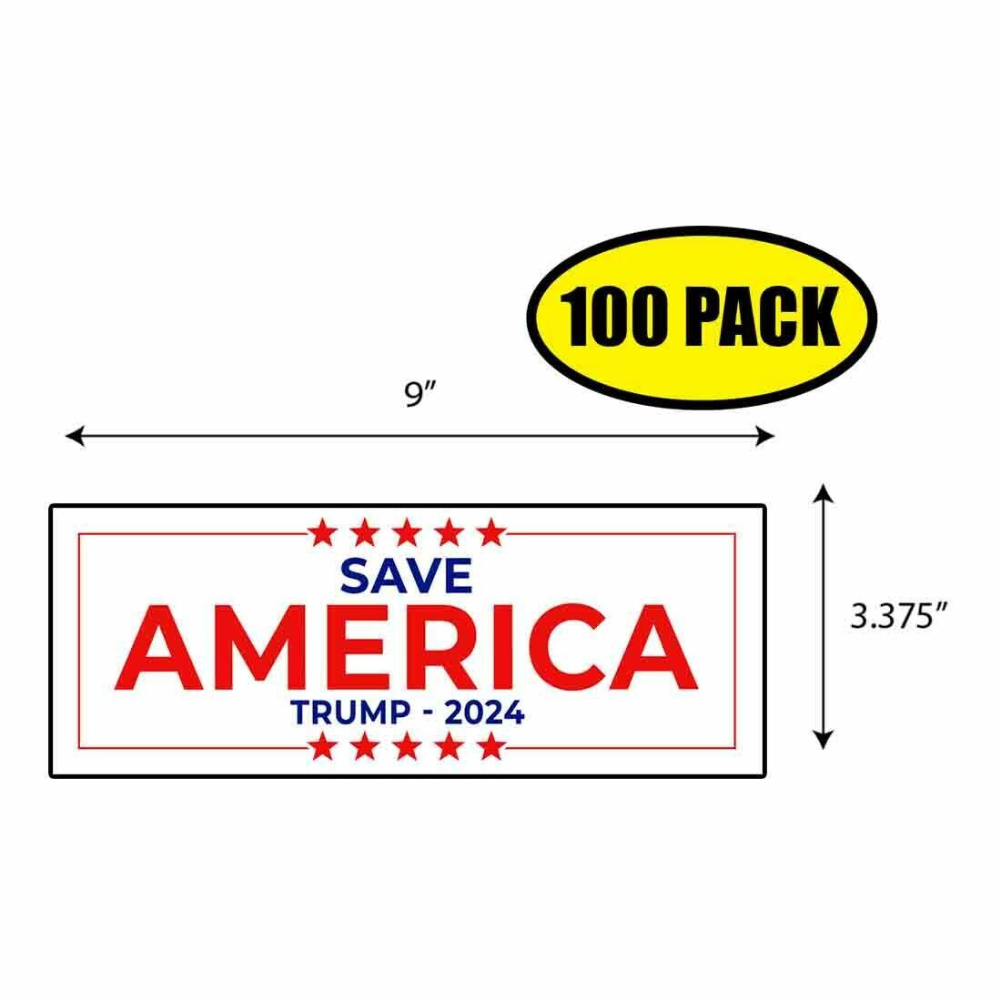 Save America Sticker 100 PACK 3.37
