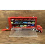 Disney Pixar Cars Mack Truck Mini Racers Transporter Hauler With 19 Cars - $42.75