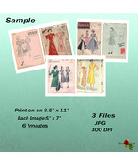 Printable Junk Journal Supply Vintage Patterns McCalls Butterick Digital... - £3.10 GBP
