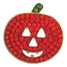 Orange Jack O Lantern Brooch - $32.85