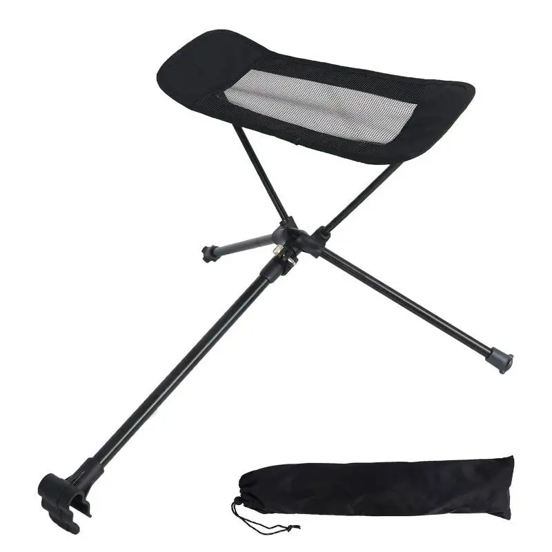 Camping Chair Foot Rest Universal Portable Folding Leg Camping Footrest ... - £15.57 GBP