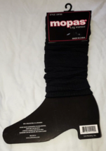 Mopas Women&#39;s Fall Winter Leg Warmers 20 Inch Solid Black New - £11.56 GBP