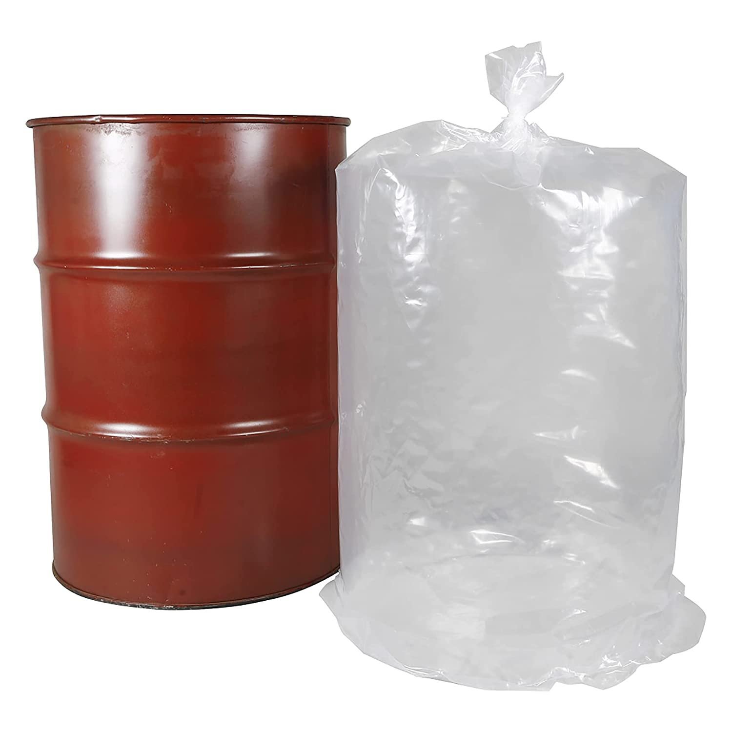 Primary image for Clear Drum Liners Round Bottom Low Density Plastic 4 Mil 5 to 55 Gallon
