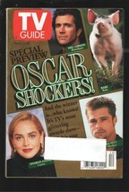 TV Guide 3/23/1996-Oscars preview-Sharon Stone-Mel Gibson-Brad Pitt -&quot;Babe&quot; -... - £19.05 GBP