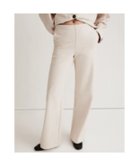 Madewell Size Small Beige Ponte Wide Leg Pants Elastic Pull On Waist Str... - £31.45 GBP