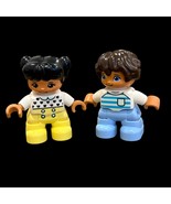 Lego Duplo Twin Toddler Figures Boy &amp; Girl Set With Yellow &amp; Blue Outfits - €4,93 EUR
