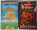 2 FANTASY Books Lot: NUMBER OF THE BEAST Robert Heinlein &amp; HOPE&#39;S END Ch... - £3.89 GBP