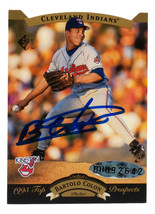 Bartolo Colon Signed Cleveland Indians 1995 Sp Topps Prospects Uda Holo Card-... - £70.13 GBP