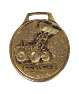 Vintage Caterpillar Tractor Gold Watch Fob Gibbs Cook Equip Des Moines Iowa - £29.23 GBP