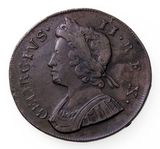 1737 Great Britain 1/2 Penny Coin Very Fine + Condition Km #566-
show or... - $130.94
