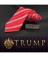 DONALD J. TRUMP~ SIGNATURE COLLECTION Red Striped Dapper Tie 58.75” - £79.57 GBP