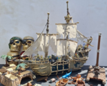 Mega Bloks 3680 Pirates Dread Eye&#39;s Phantom Ghost Ship and Skull Islands... - $199.78
