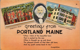 Greetings from Portland Maine Postcard PC566 - £3.92 GBP