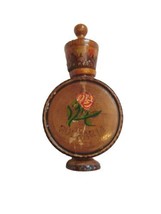 Bulgarian ROSE OIL Perfume Wood Bottle  Handmade Souvenir  1950s - $17.99