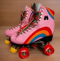 Moxi Pink Rainbow Rider Indoor Outdoor Women's Roller Skate Size 6 - $94.05