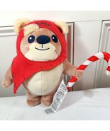 Walt Disney Parks Star Wars Wicket Ewok plush Christmas Candy Cane Holid... - £14.00 GBP