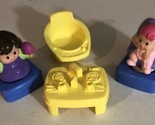 Little People Lot 3 Chairs Table And 2 Toy Figures T6 - $12.86