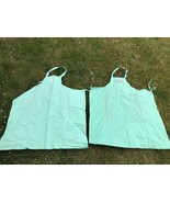 Vintage KELLOGG&#39;S CORN FLAKES Green Kitchen Aprons CEREAL Embroidered - $24.70