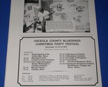 Osceola County Bluegrass Festival Pickin&#39; Magazine Photo Clipping Vintag... - $14.99