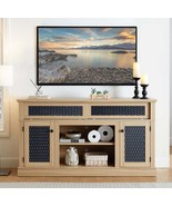 Embossed TV Stand, Light Oak Media Console, 58&quot; - €223,69 EUR