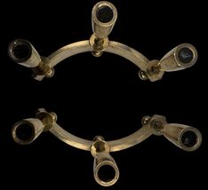 Vintage Dirilyte Set 2 Brass Curved Candlestick Ring Taper Candle Holder... - €23,35 EUR