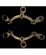 Vintage Dirilyte Set 2 Brass Curved Candlestick Ring Taper Candle Holder... - €23,16 EUR