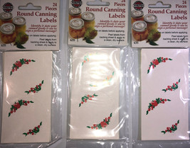 3ea 24pks Norpro #635 Round Canning Food Mason Jar Labels/Identify Date Stickers - £14.75 GBP