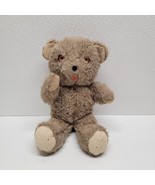 Vintage Mary Meyer Teddy Bear Seated 12” Brown Plush Orange Starburst Eyes - $370.49 MXN