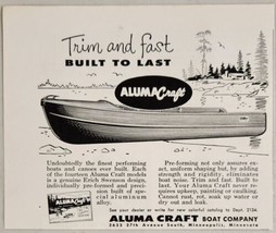 1955 Print Ad Cadillac Molded Plywood Boats Outboard Motor Cadillac,Michigan - $11.68