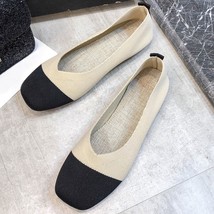 Spring Mesh Shallow Ballet Flats Women Square Toe Daily Loafers Breathab... - £20.58 GBP