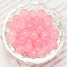 20 Rose Quartz Gemstone Beads 8mm Pink Natural Jewelry Making Supplies - $4.38