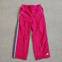 Nike Athletic Track Pants Girls Size 6 Pink Running Warm Up Mesh Lined - £14.83 GBP
