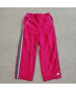 Nike Athletic Track Pants Girls Size 6 Pink Running Warm Up Mesh Lined - £14.86 GBP