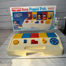 Playskool Disney Busy Poppin Pals Baby Toy Mickey Donald Goofy Pluto Dumbo 1986 - £34.87 GBP